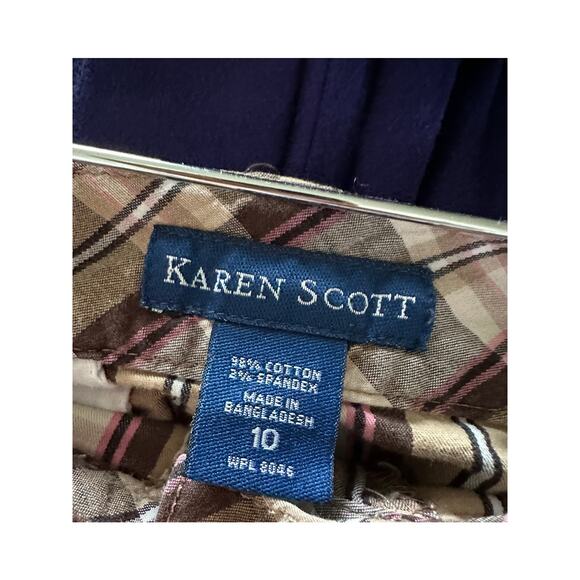 Vintage 90s Plaid Bermuda Shorts summer Prep Twee Size M/10 Pink Grunge Skater - Picture 3 of 7